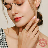 Women Silver Natural Opal Morganite Rings For Wedding Engagement Jewelry - The Jewellery Supermarket