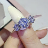 New Arrival Luxury Round Cut High End AAA+ Quality CZ Diamonds Engagement Fashion Ring - The Jewellery Supermarket