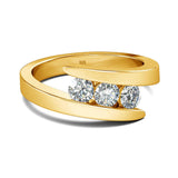 Impressive Designer 3 Stone High Quality Moissanite Diamond Ring For Women - Luxury Jewellery
