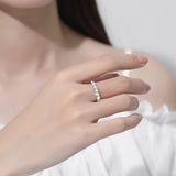 Excellent 5 Stone Round Cut High Quality Moissanite Diamonds Ring - Brilliant Trendy Fine Jewellery - The Jewellery Supermarket