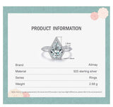 New Luxury Silver Water Drop Shape Sparkling ♥︎ High Quality AAAA Simulated Diamond ♥︎ Rings - The Jewellery Supermarket