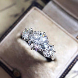 New Arrival Luxury Round Cut High End AAA+ Quality CZ Diamonds Engagement Fashion Ring - The Jewellery Supermarket