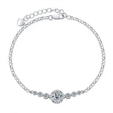 Stunning 1ct 18K WGP Round Cut VVS D Colour High Quality Moissanite Diamonds Tennis Bracelet - Fine Jewellery