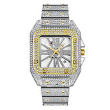 Popular Hip Hop Iced Out Cool Luxury Simulated Diamonds Square Quartz Wrist Watches - Ideal Jewellery Gift