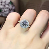 Captivating New Arrival Luxury Halo AAA+ Cubic Zirconia Diamonds Fashion Ring - The Jewellery Supermarket