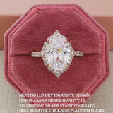 New Arrival Outstanding Luxury Rose Gold Color Marquise Cut AAA+ CZ Diamond Fashion Ring - The Jewellery Supermarket