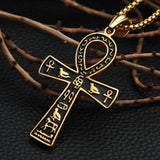 NEW Ancient Egyptian Ankh Cross Stainless 316L Steel Amulet Necklace For Men Women - The Jewellery Supermarket