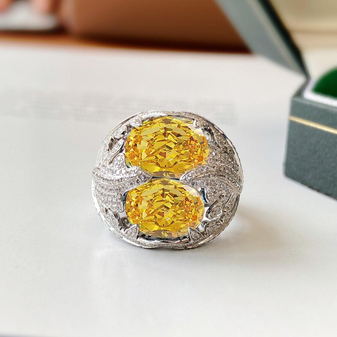 NEW Luxury Oversized Oval Multicolor AAA+ Quality Zircon Diamonds Fashion Ring - The Jewellery Supermarket