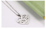Charming Christian Jesus Heart Stainless Steel Pendant Necklace for Women - Religious Jewellery - The Jewellery Supermarket