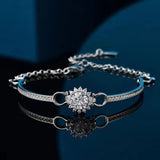 Classy Sunflower Square Geometric 1-2CT Round Cut VVS High Quality Moissanite Diamonds Bracelet - Fine Jewellery - The Jewellery Supermarket