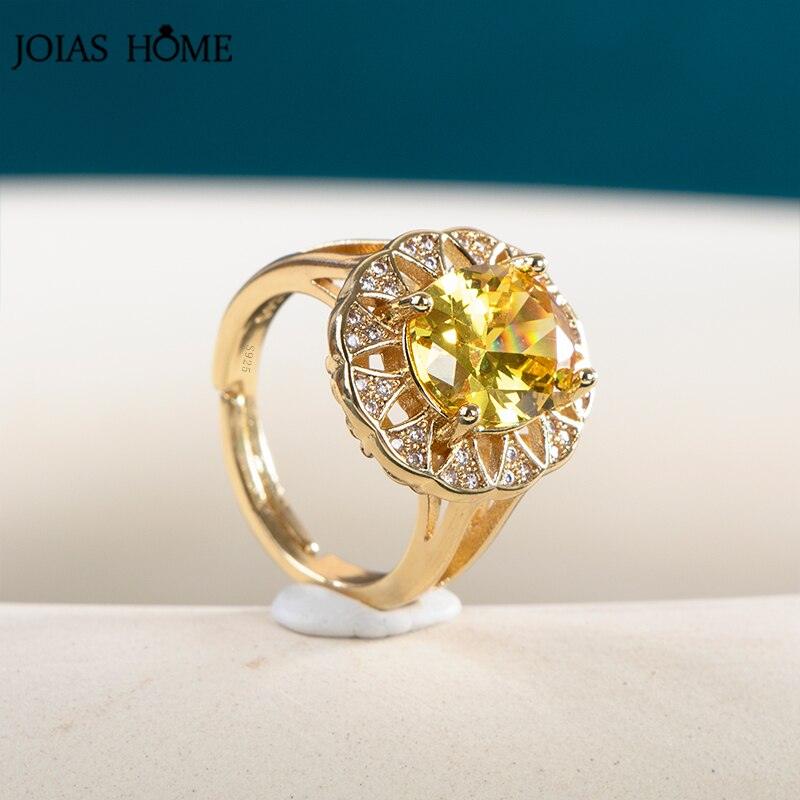 NEW ARRIVAL Luxury Oval Cut Lab Citrine Gemstone Wedding Engagement Fine Jewelry Ring - The Jewellery Supermarket
