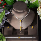 NEW - Graceful Water Drop Design AAA+ Cubic Zirconia Diamonds jewellery Set - The Jewellery Supermarket