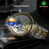 NEW - Top Brand Luxury Engraved Vintage Moon Phase Tourbillon Mechanical Skeleton Watch - The Jewellery Supermarket