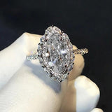 NEW ARRIVAL Crystal Marquise AAA+ Cubic Zirconia Diamonds Engagement Proposal Ring - The Jewellery Supermarket