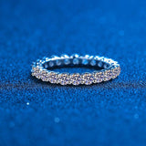 2.2CT D Color Full Eternity High Quality Moissanite 3MM Diamonds Eternity Ring - Lab Created Jewellery - The Jewellery Supermarket