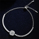 NEW ARRIVAL Remarkable Color 1 Carat Diamond Moissanite Luxury Bracelet - The Jewellery Supermarket