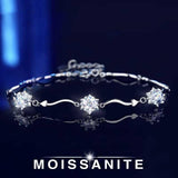 Exquisite 3 x 0.5 Carat Stones VVS D Color High Quality Moissanite Diamonds Snowflake Bracelet - Fine Jewellery - The Jewellery Supermarket