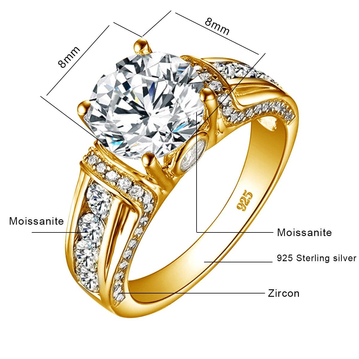 Sensational Real 2 Carats High Quality Moissanite Diamonds Rings For Women - Luxury Jewellery - The Jewellery Supermarket