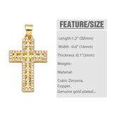 Popular Multiple Color Christian Cross Pendant for Necklace - Gold Colour AAA CZ Crystals Crucifix Jewellery - The Jewellery Supermarket