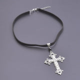 Amazing Gothic Religion Cross Cross Choker Aesthetic Design Pendant Necklaces For Women - Christian Jewellery - The Jewellery Supermarket