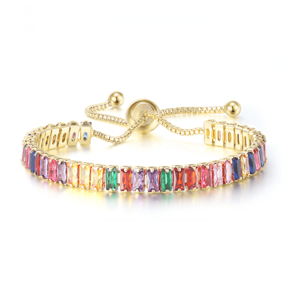 NEW Luxury 2.5*5 mm Multicolor AAA+ Zircon Diamonds Women's Tennis Bracelets - BEST SELLER - The Jewellery Supermarket