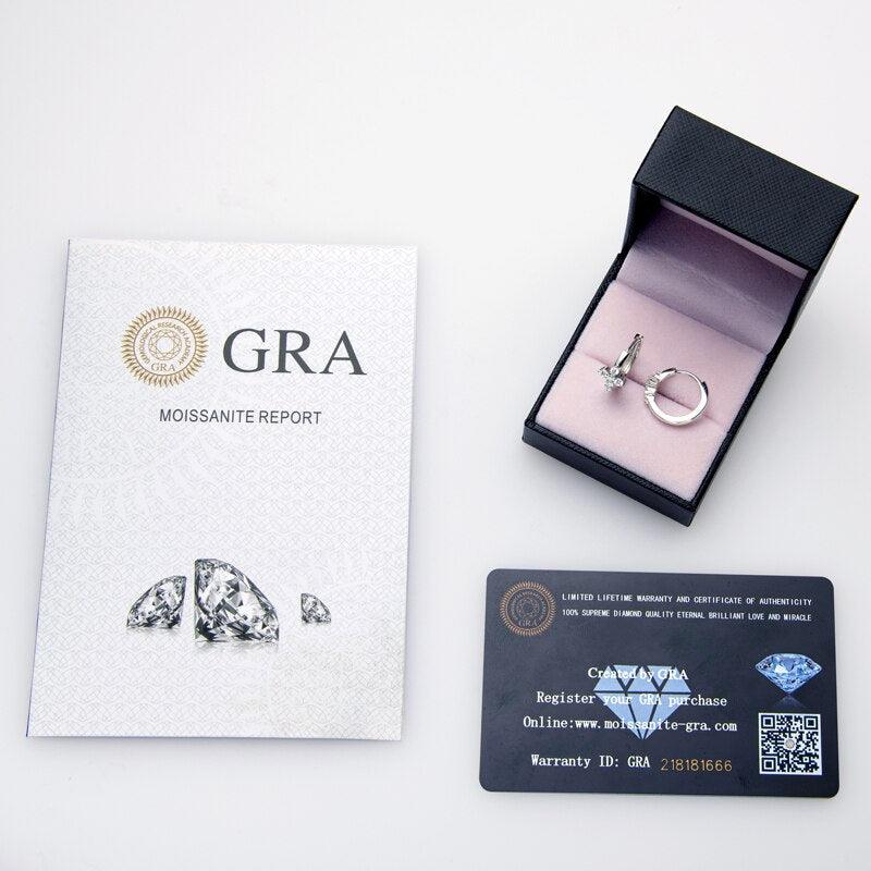 Round Cut 2.0mm ♥︎ High Quality Moissanite Diamonds ♥︎ Cross Hoop Earrings - Charming Fine Jewellery - The Jewellery Supermarket
