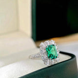 New Fashion Green Oversized Large AAA+ Quality CZ Diamonds Luxury Ring - The Jewellery Supermarket