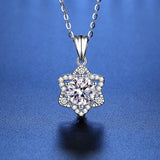Shining 1 Carat VVS1 D Color High Quality Moissanite Diamond Hexagram Necklace - Fine Jewellery