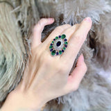 NEW Boho Luxury Fashion Retro AAA+ Quality Zirconia Diamonds Ball Jewelry Ring - The Jewellery Supermarket
