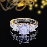 NEW ARRIVAL 3 Carat Round Cut Three Stone Designer AAA+ Quality CZ Diamonds Engagement Rings