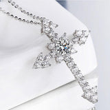 Impressive D Color Real High Quality Moissanite Diamonds Cross Religious Necklace - Fine Jewellery