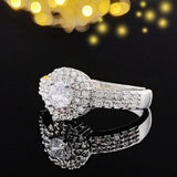 Exquisite Design Classic Pave Setting AAA+ Cubic Zirconia Diamonds Luxury Ring - The Jewellery Supermarket