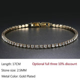 Luxury Shiny Round AAA+ Cubic Zirconia Diamond Tennis Gold Silver Colour Bracelets For Women - The Jewellery Supermarket