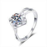 Attractive 1CT High Quality Moissanite Diamonds Twisted Vine Heart Setting Luxury Rings - Fine Jewellery - The Jewellery Supermarket