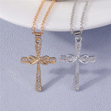 Luxury Crystal Religious Jesus Cross Necklaces - Crucifix for Women Men Fashion Party Jewellery - The Jewellery Supermarket