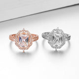 QUALITY RINGS Rose Gold Silver Color AAA+ Cubic Zirconia Diamonds Fashion Ring - The Jewellery Supermarket