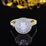 Captivating New Arrival Luxury Halo AAA+ Cubic Zirconia Diamonds Fashion Ring