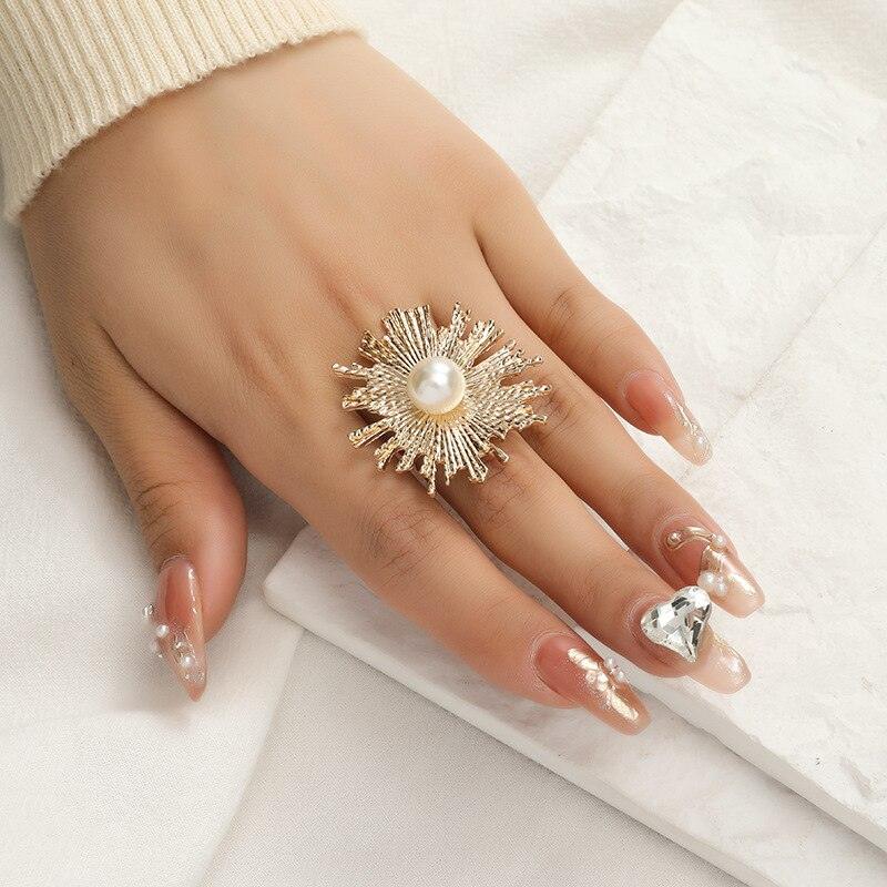 NEW VINTAGE RINGS New Temperament Gold Crystal aesthetic Bohemian Fashion Ring - The Jewellery Supermarket