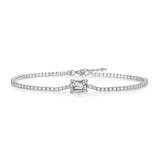 Fascinating 1ct D Color VVS1 Emerald Cut High Quality Moissanite Diamonds Charming Bracelets - Fine Jewellery