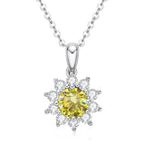 Excellent 1Carat Sunflower Design Brilliant Cut D Color High Quality Moissanite Diamonds Necklace - Fine Jewellery - The Jewellery Supermarket