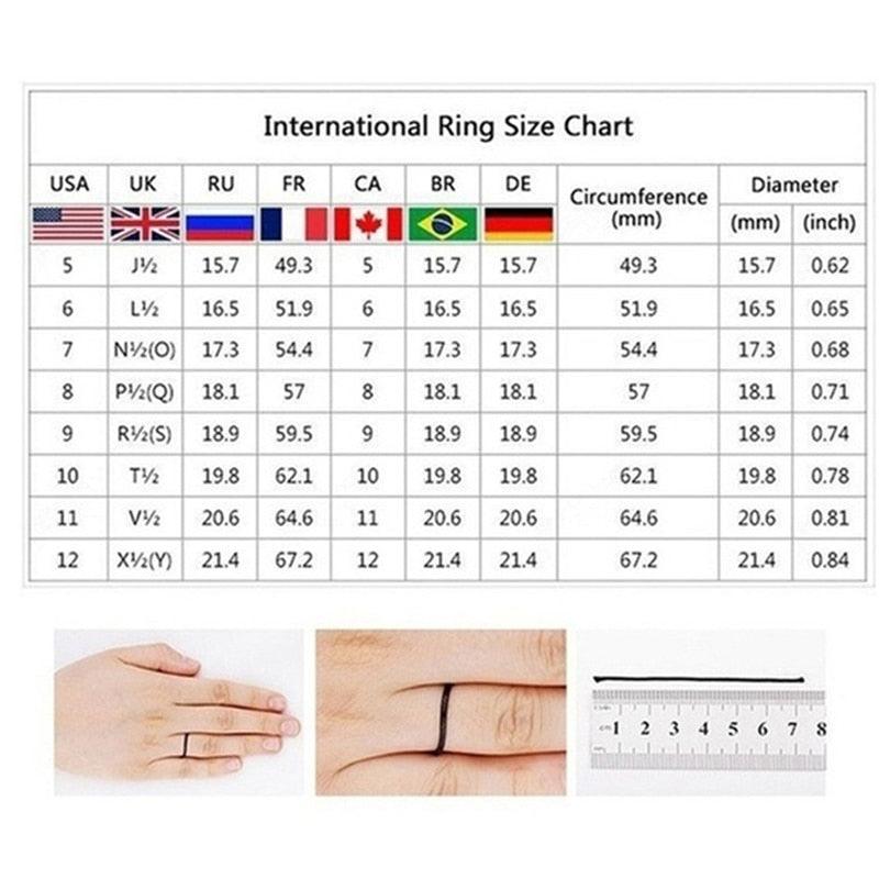 NEW VINTAGE RINGS Personalized Design Blue Zircon Geometric Crystal Ring - The Jewellery Supermarket