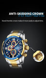 NEW MENS WATCHES - Luxury Watch Top Brand Quartz Chronograph Dial Stainless Steel Sports Watch - The Jewellery Supermarket