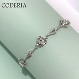 NEW ARRIVAL - Fascinating Rose Design Moissanite bracelet 3Pcs 0.5CT 5mm Sterling Silver Bracelet - The Jewellery Supermarket