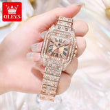 NEW Rose Gold, Silver Colour Bling Fashion Luxury Top Brand Simulated Diamonds Elegant Textured Ladies Watch