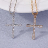 Luxury Crystal Religious Jesus Cross Necklaces - Crucifix for Women Men Fashion Party Jewellery - The Jewellery Supermarket