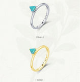 Women Silver Natural Opal Morganite Rings For Wedding Engagement Jewelry - The Jewellery Supermarket