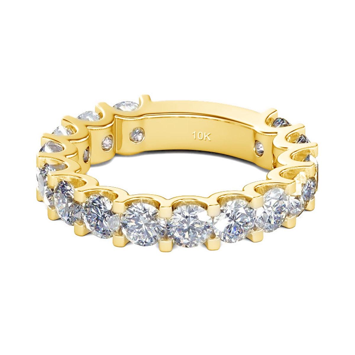 Terrific 4.5 Carat 4mm High Quality Moissanite Diamonds Rings - 585 14KGP Luxury Fine Jewellery - The Jewellery Supermarket