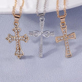 Luxury Crystal Religious Jesus Cross Necklaces - Crucifix for Women Men Fashion Party Jewellery - The Jewellery Supermarket