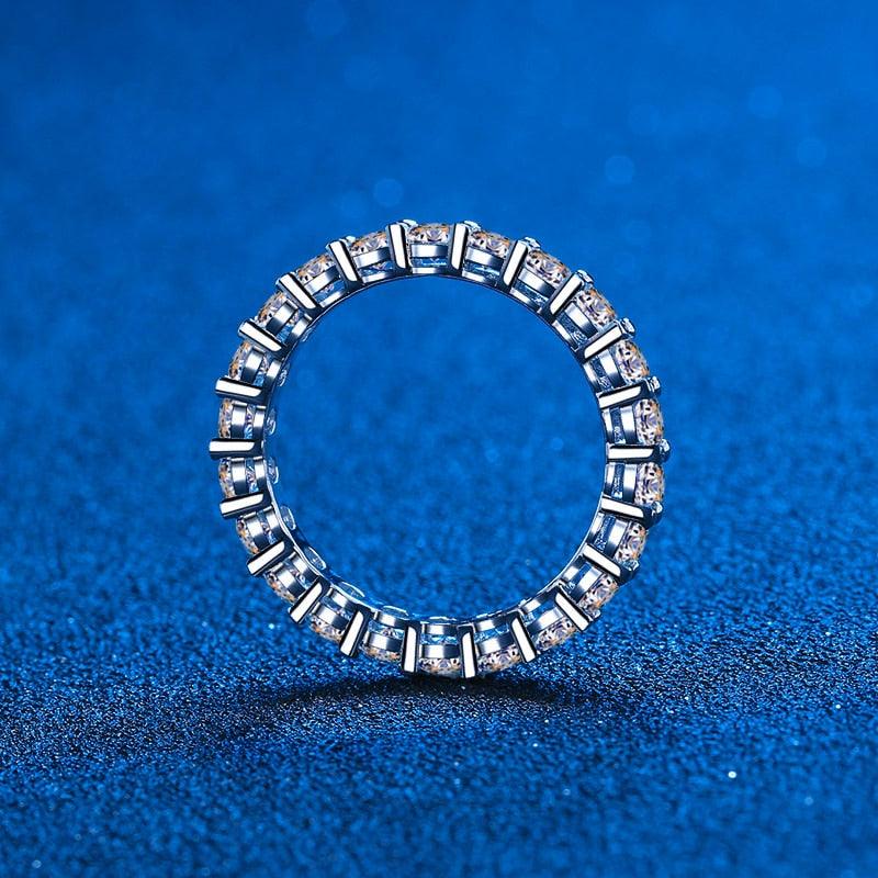 Fabulous 3MM Infinite Round High Quality Moissanite Diamonds Rings Full Eternity Diamond Wedding Ring - The Jewellery Supermarket