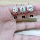 1CT 2CT 3CT Brilliant 100% High Quality Moissanite Diamonds Halo Rings For Women - Luxury Jewellery - The Jewellery Supermarket